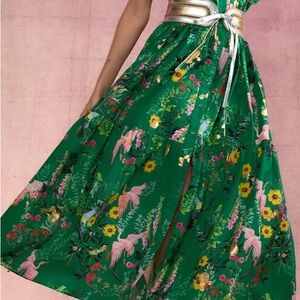 Cynthia Rowley Emerald Floral Maxi Dress